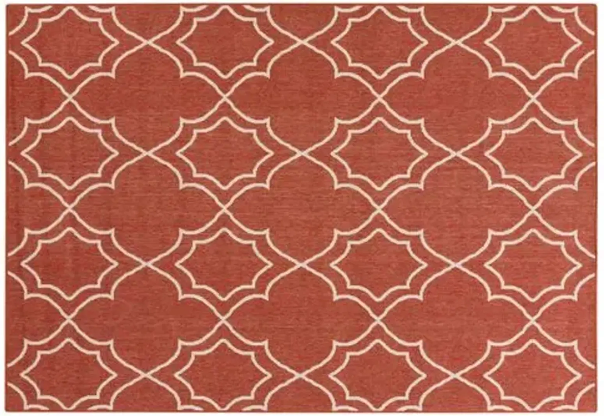 Liza Outdoor Rug - Cherry - Red - Red | Furniture.com