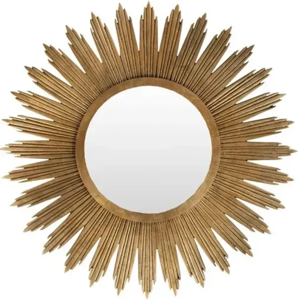 Sylvia Starburst Oversized Wall Mirror - Gold