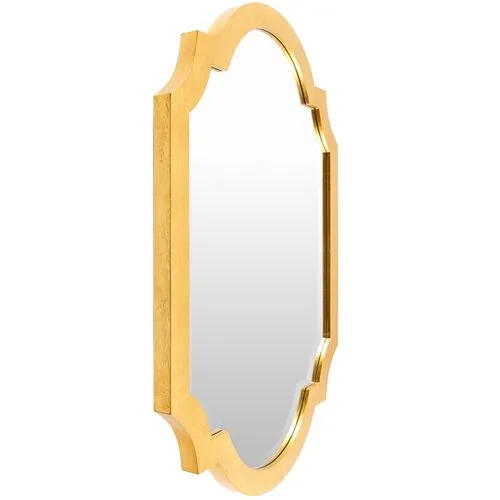 Quatrefoil Oversize Mirror - Gold - White