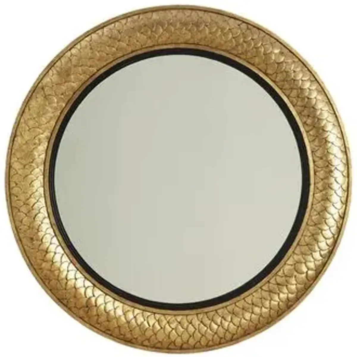 Reverse Regency Round Wall Mirror - Gold - Bunny Williams Home