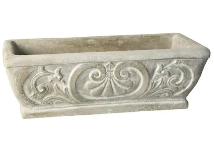 30" Fleur-de-Lis Outdoor Planter - Gray - 30" x 14" x 10"