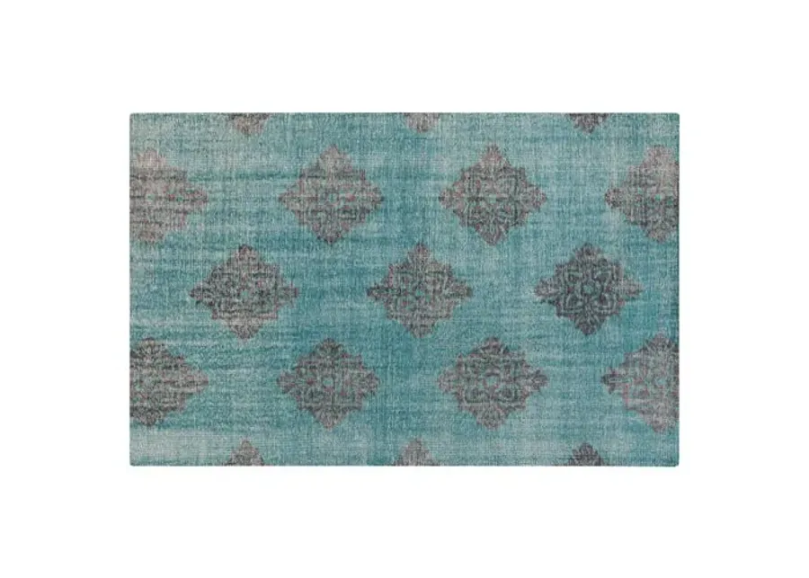 Zana Flat-Weave Rug - Blue - Blue