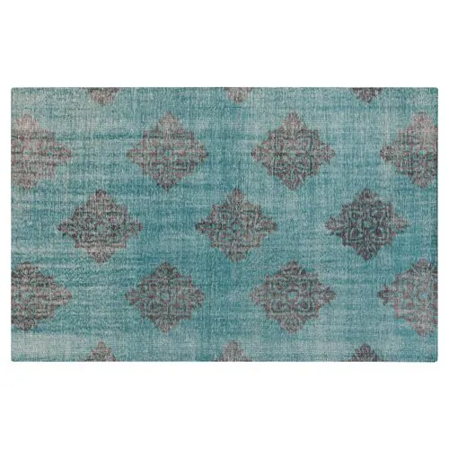 Zana Flat-Weave Rug - Blue - Blue