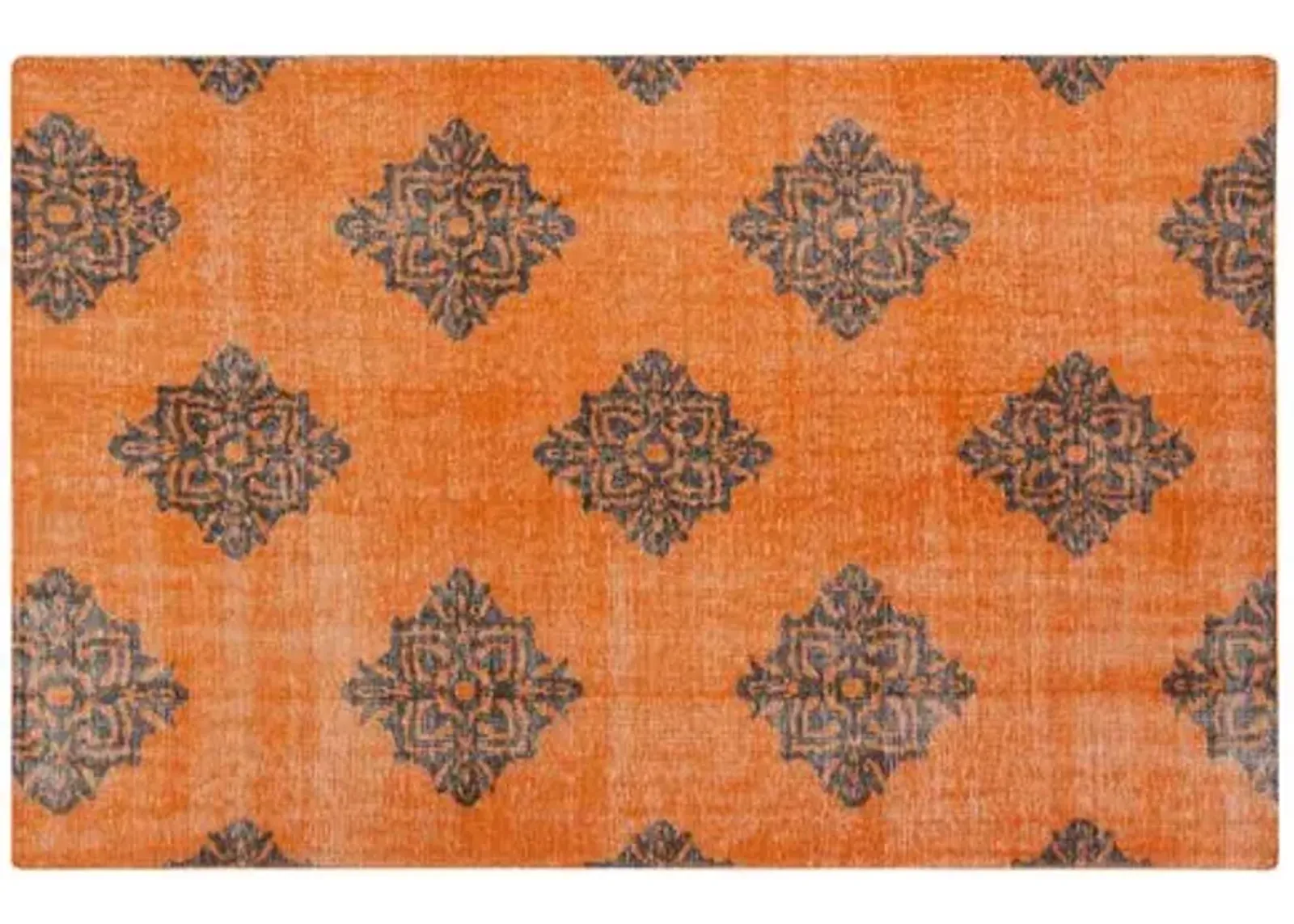 Zana Flat-Weave Rug - Orange - Orange