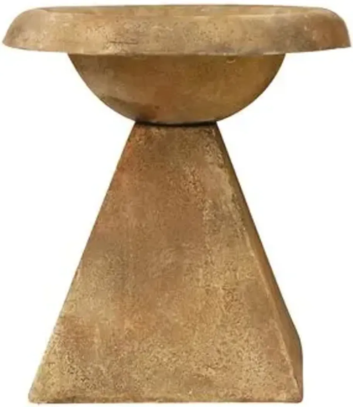 17" Modern Birdbath - Sandstone - Beige