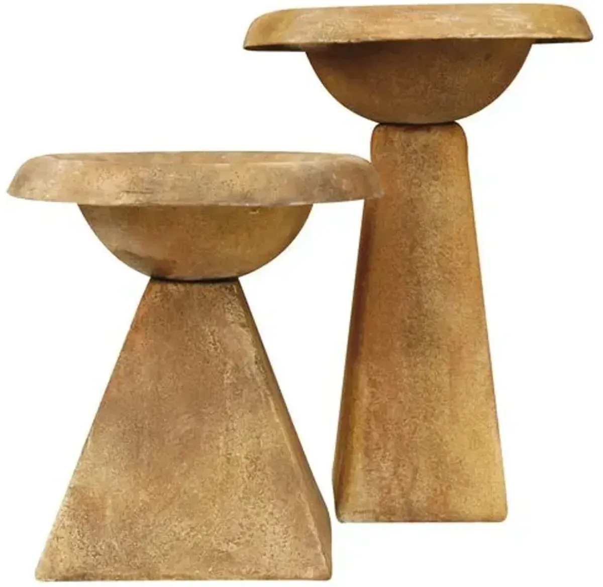 24" Modern Birdbath - Sandstone - Beige