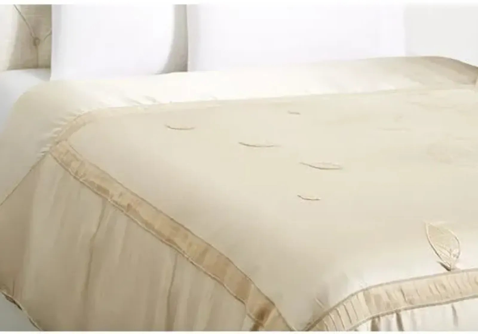 Leaf Duvet Cover - Ivory - Kumi Kookoon