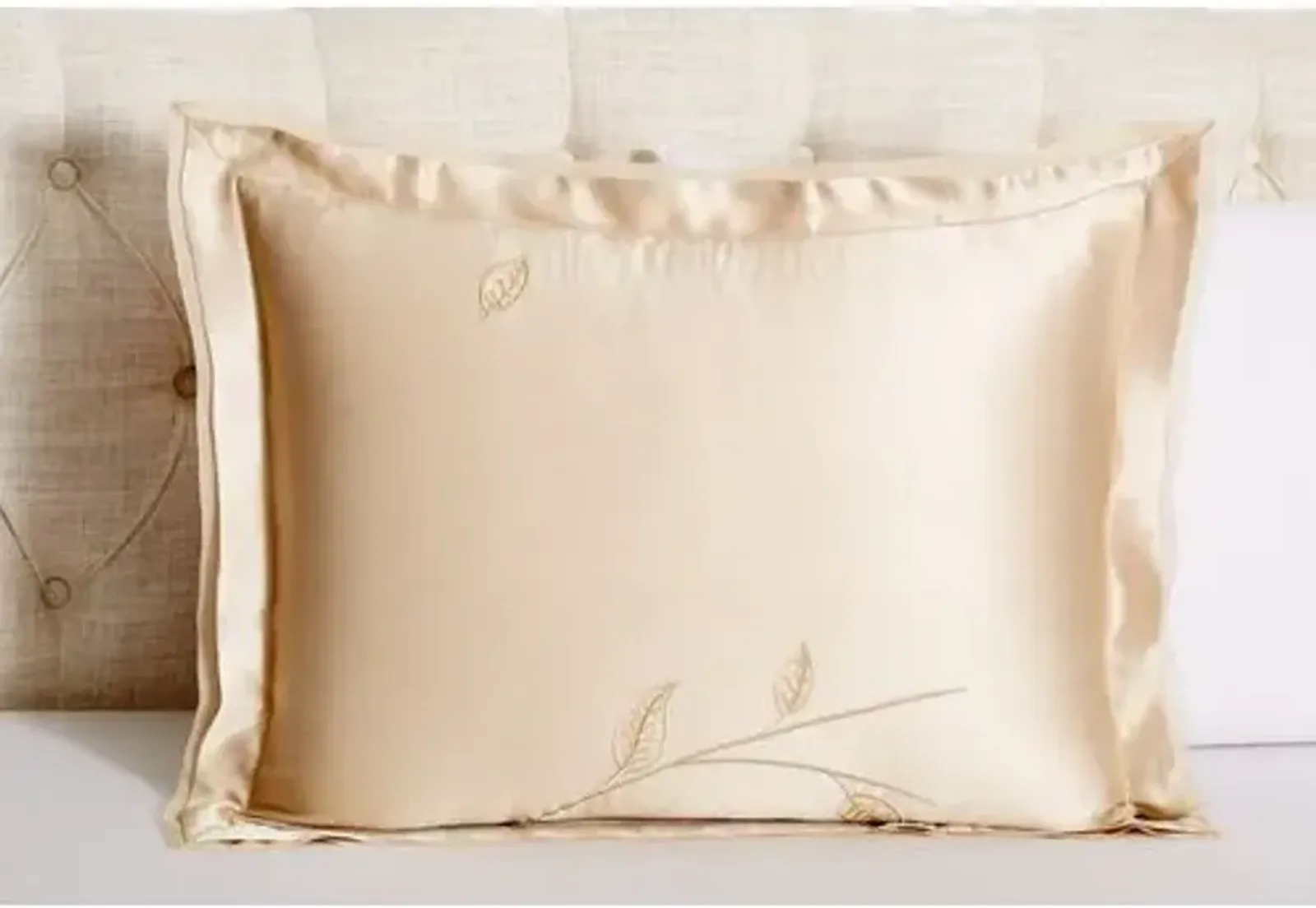 Leaf Standard Sham - Chardonnay - Kumi Kookoon - Ivory