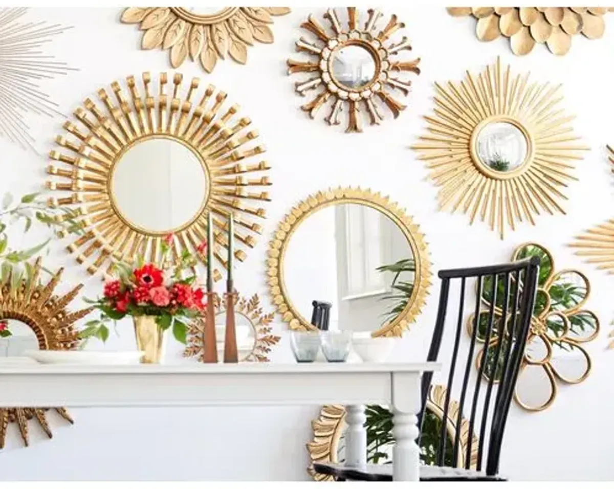 Sunburst Mirror - Gold