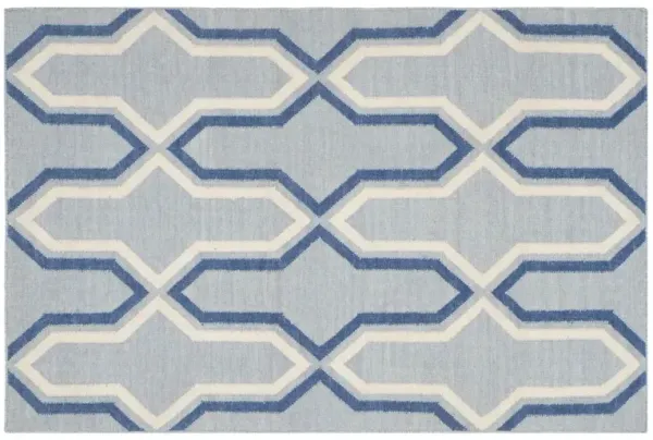 Celeste Dhurrie Rug - Blue - Blue