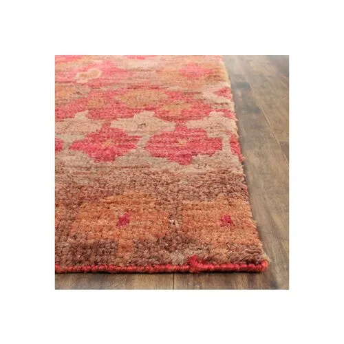 Bedelia Jute Rug - Natural/Gold - Red - Red