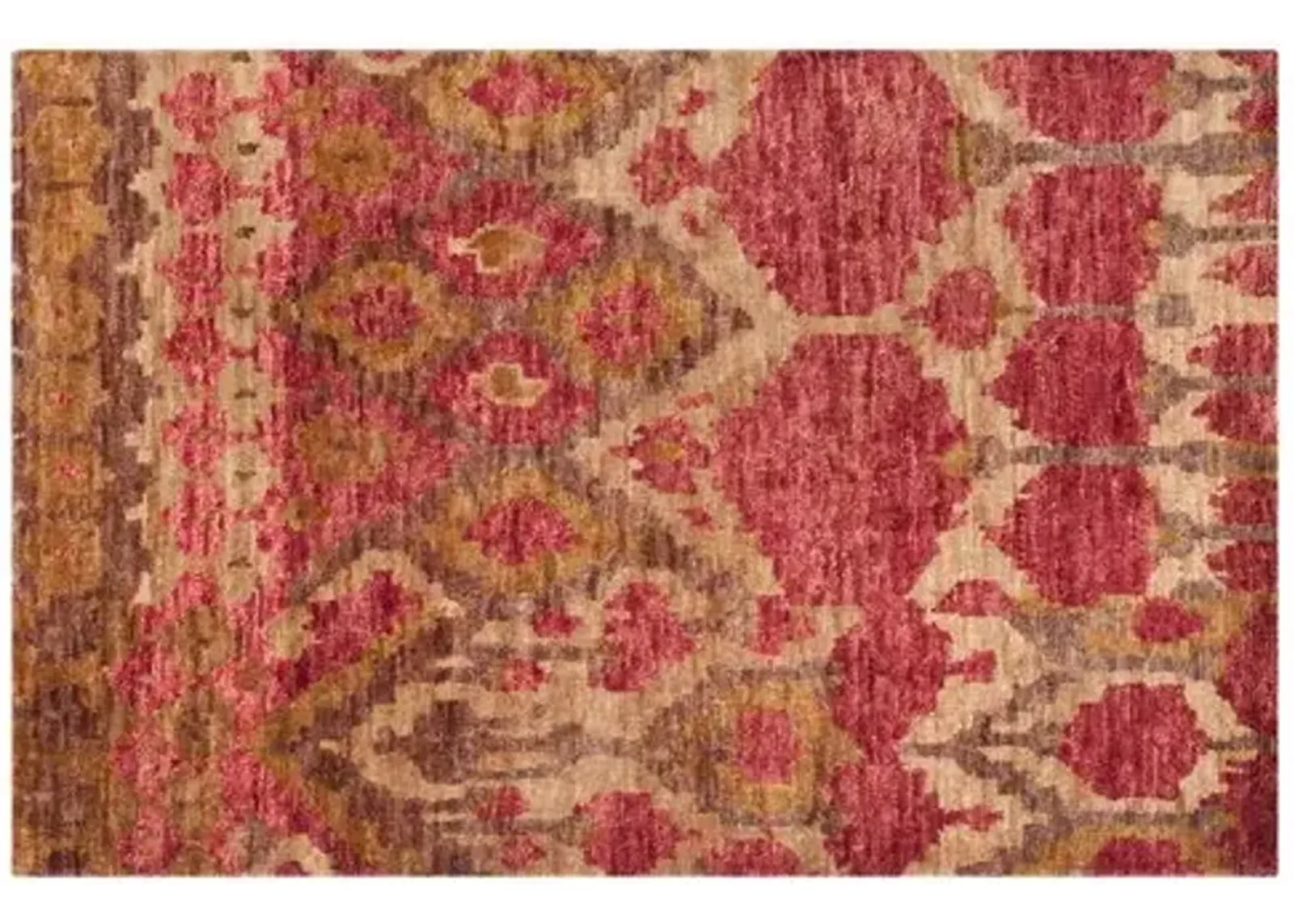 Bedelia Jute Rug - Natural/Gold - Red - Red