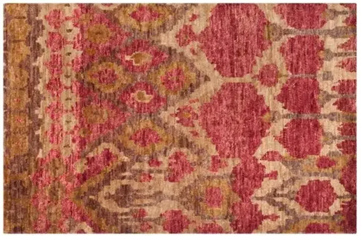 Bedelia Jute Rug - Natural/Gold - Red - Red