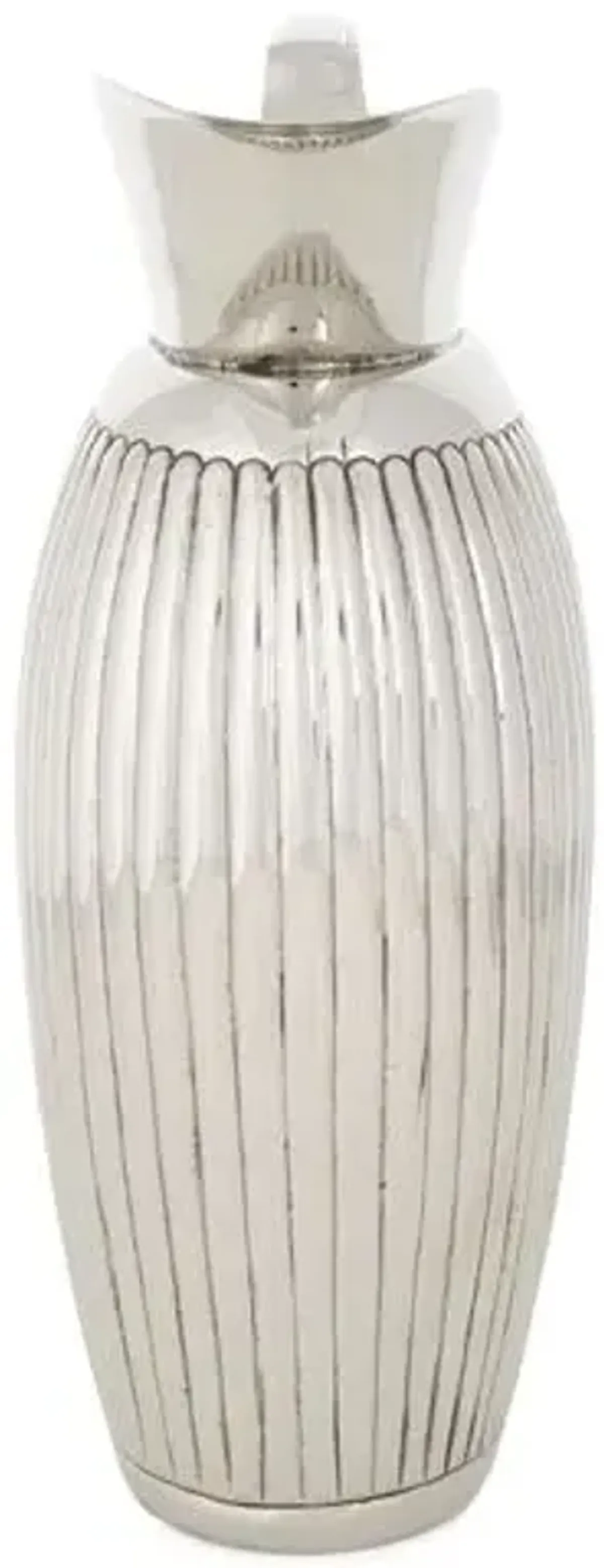 Nickel Ribbed Pitcher - Silver