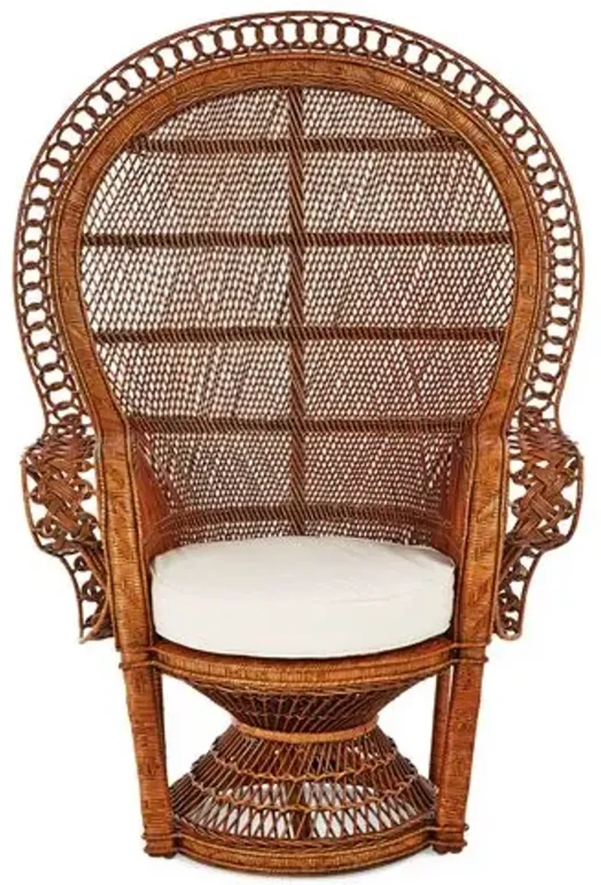 Peacock Accent Chair - Natural - Brown, Comfortable, Durable, Cushioned