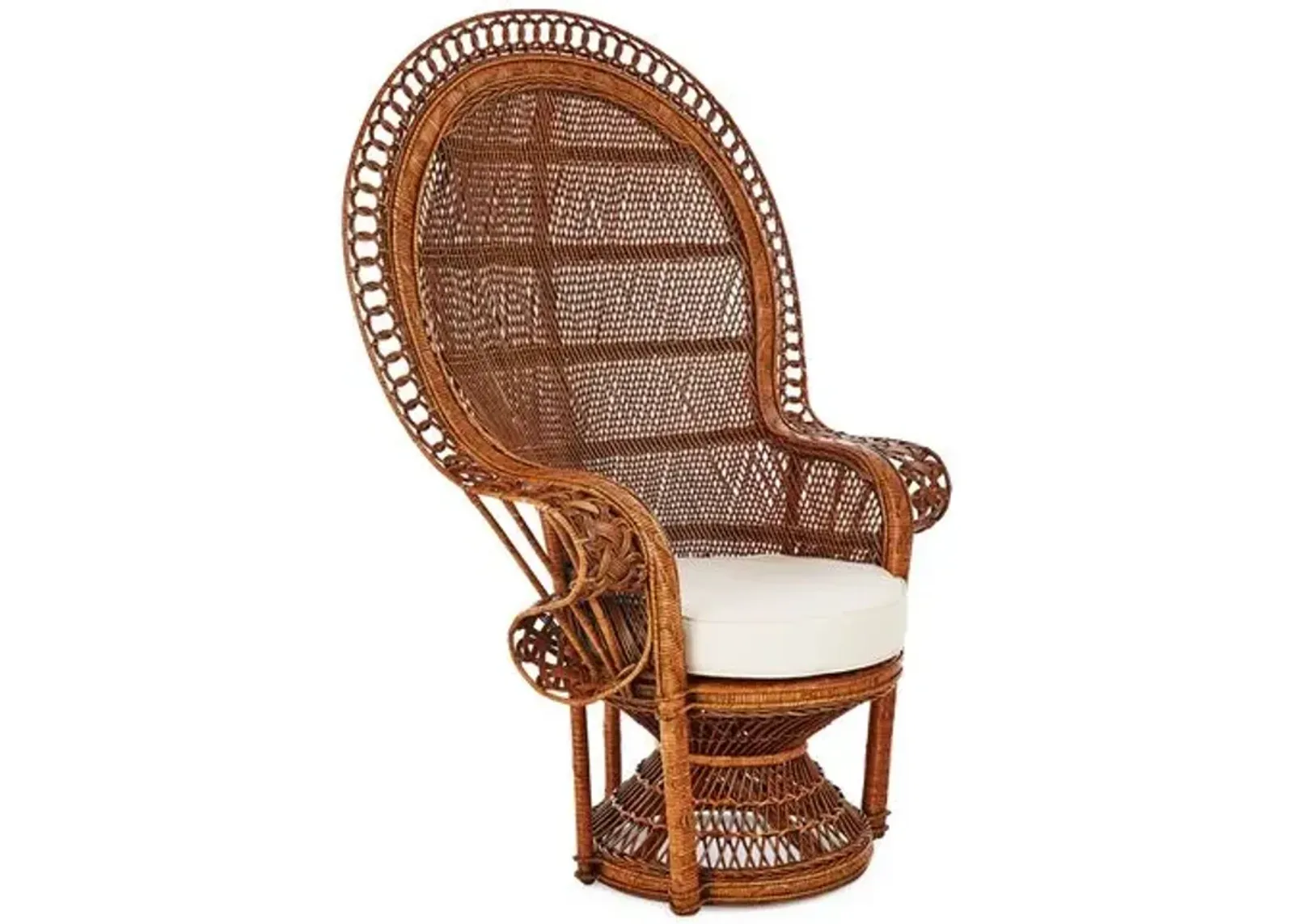 Peacock Accent Chair - Natural - Brown, Comfortable, Durable, Cushioned