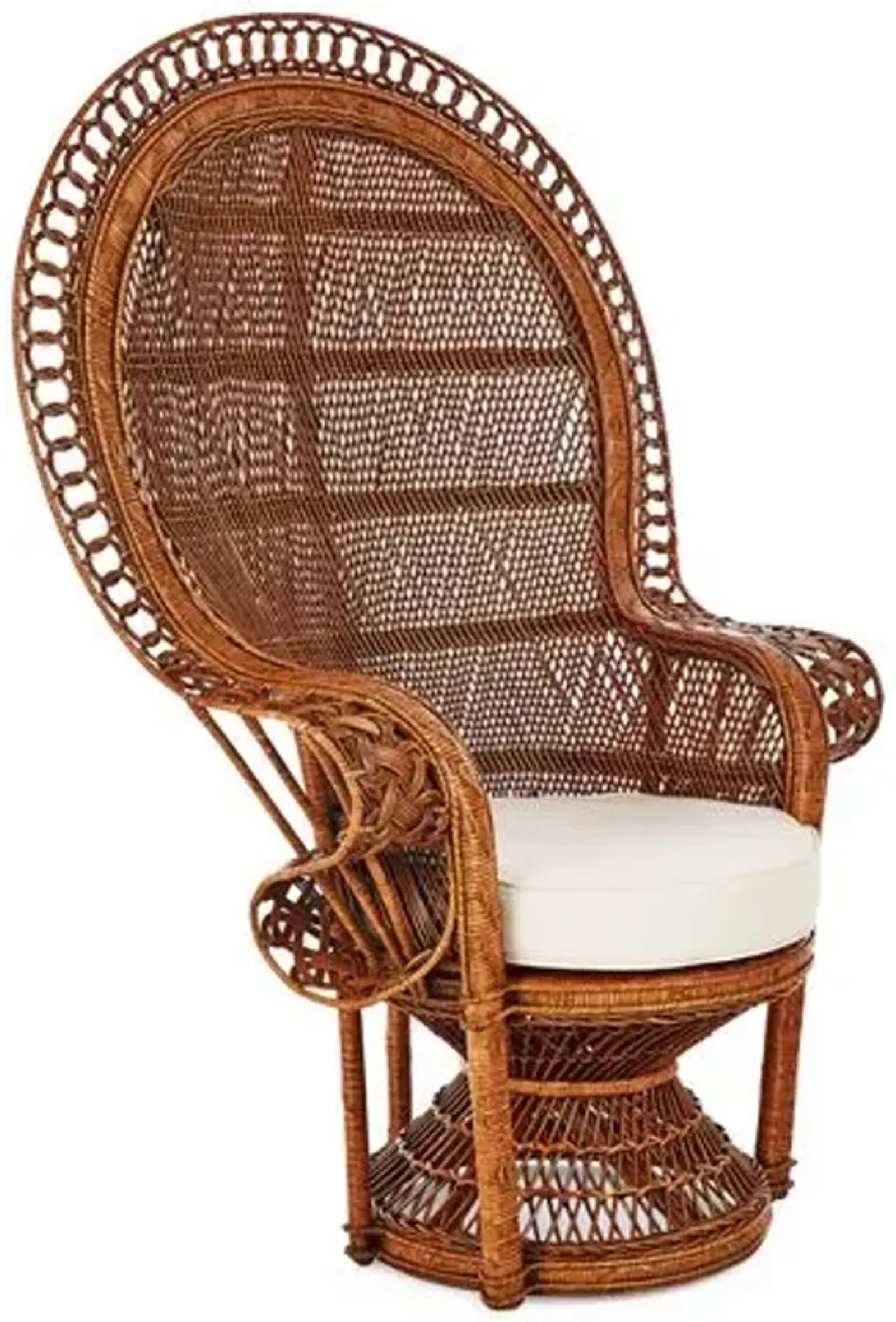 Peacock Accent Chair - Natural - Brown, Comfortable, Durable, Cushioned