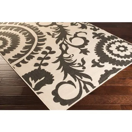 Kayli Outdoor Rug - Gray - Ivory - Ivory