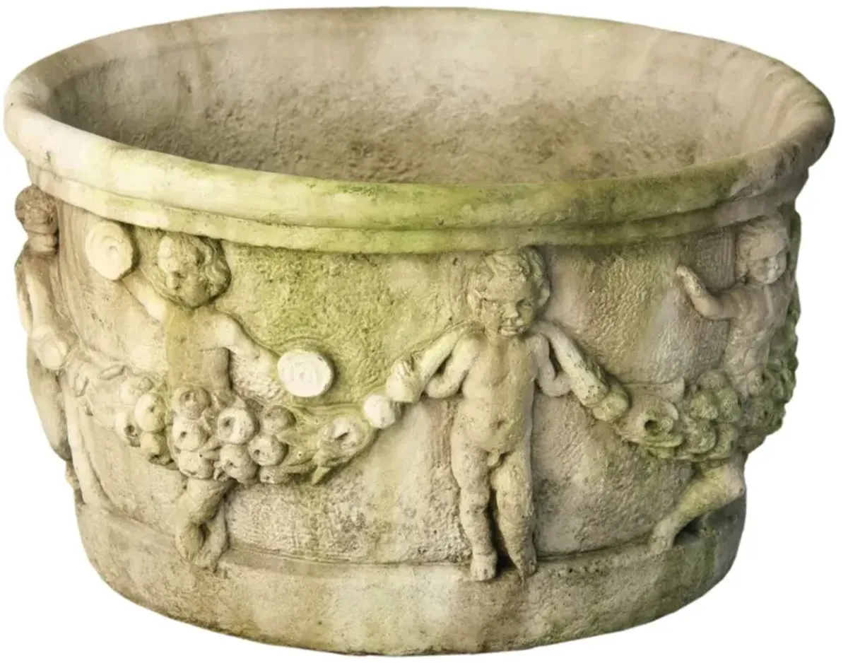 26" Gallo Urn, White Moss