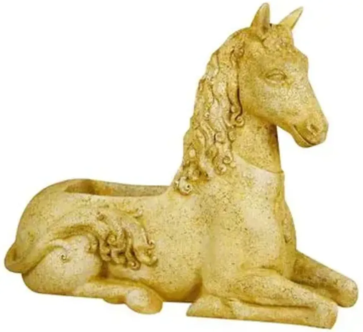 29" Fantasy Horse Outdoor Planter - Pompeii - Yellow - 11" x 29" x 23"