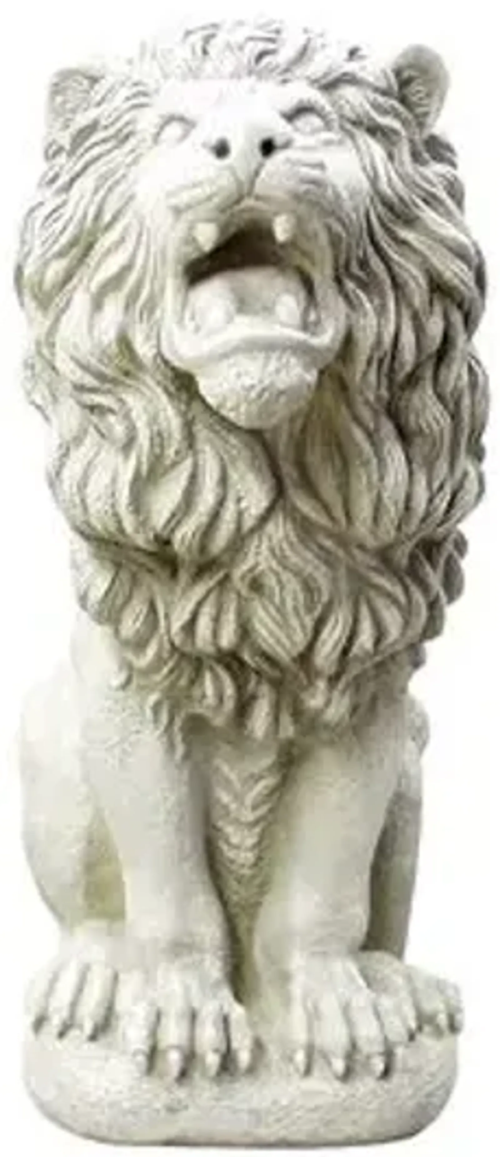 30" Roman Estate Lion - Antiqued Stone - Ivory