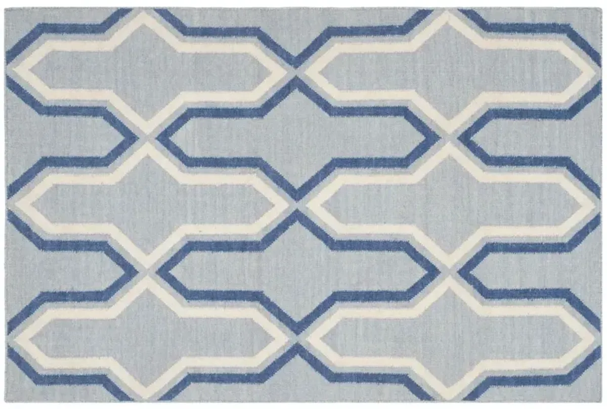Celeste Dhurrie Rug, Blue