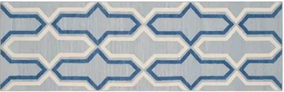 Celeste Dhurrie Rug - Blue - Blue