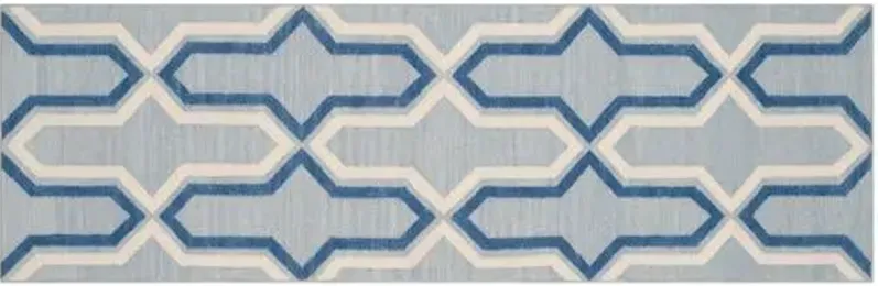 Celeste Dhurrie Rug - Blue - Blue