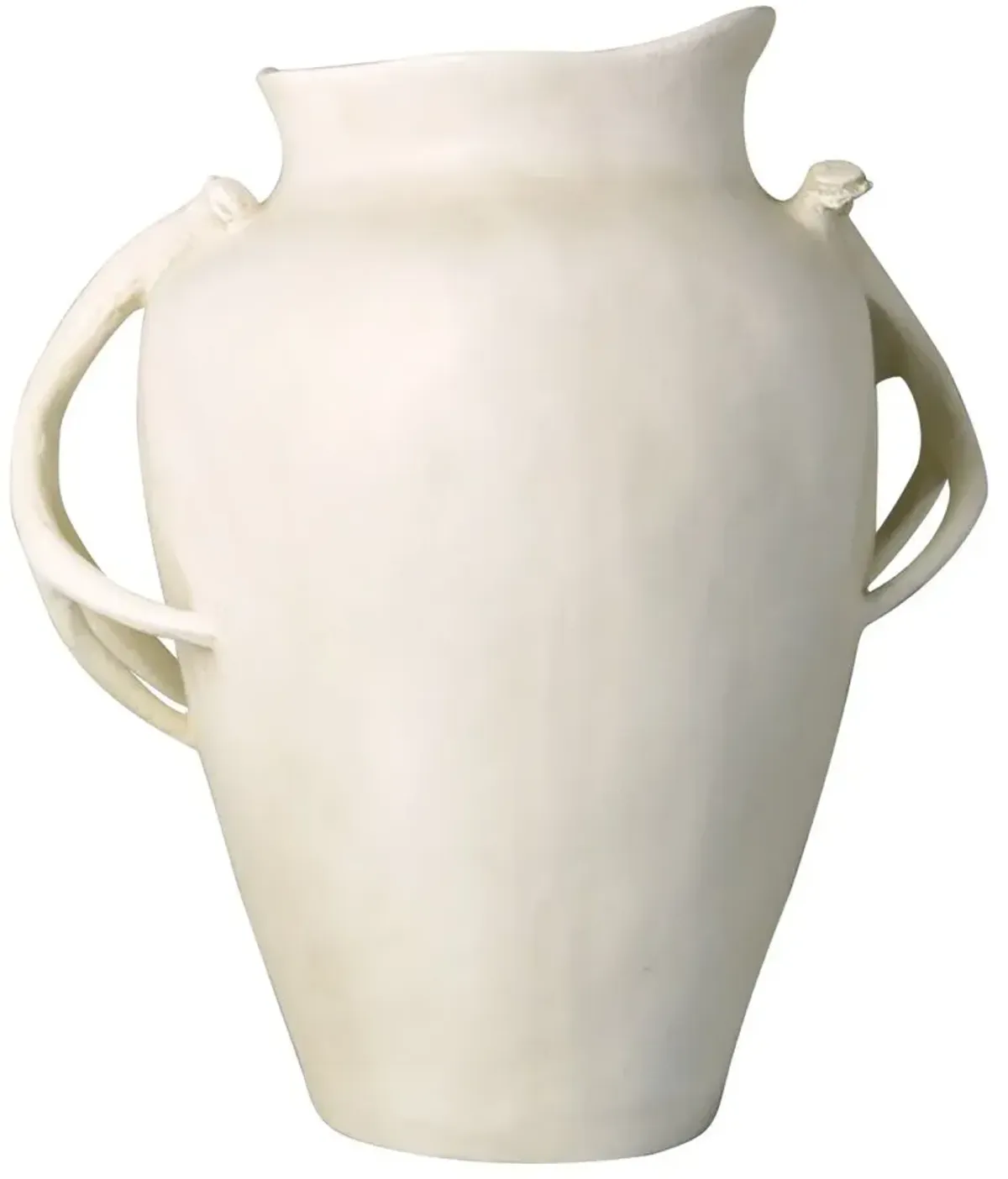 24" Deer Horn Planter, Antiqued Stone