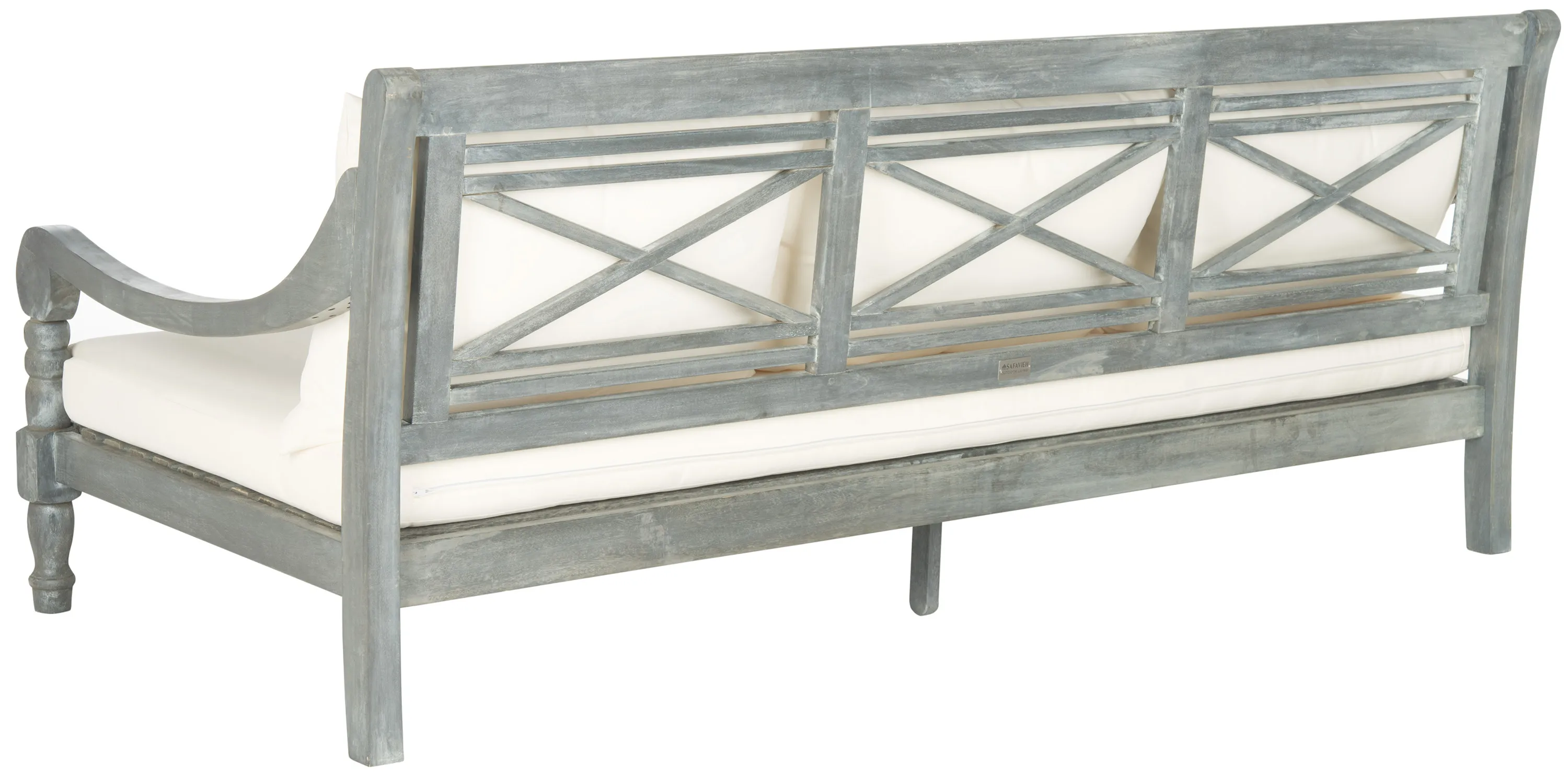 Newport 72" Outdoor Daybed - Gray/White - Beige - Comfortable, Sturdy