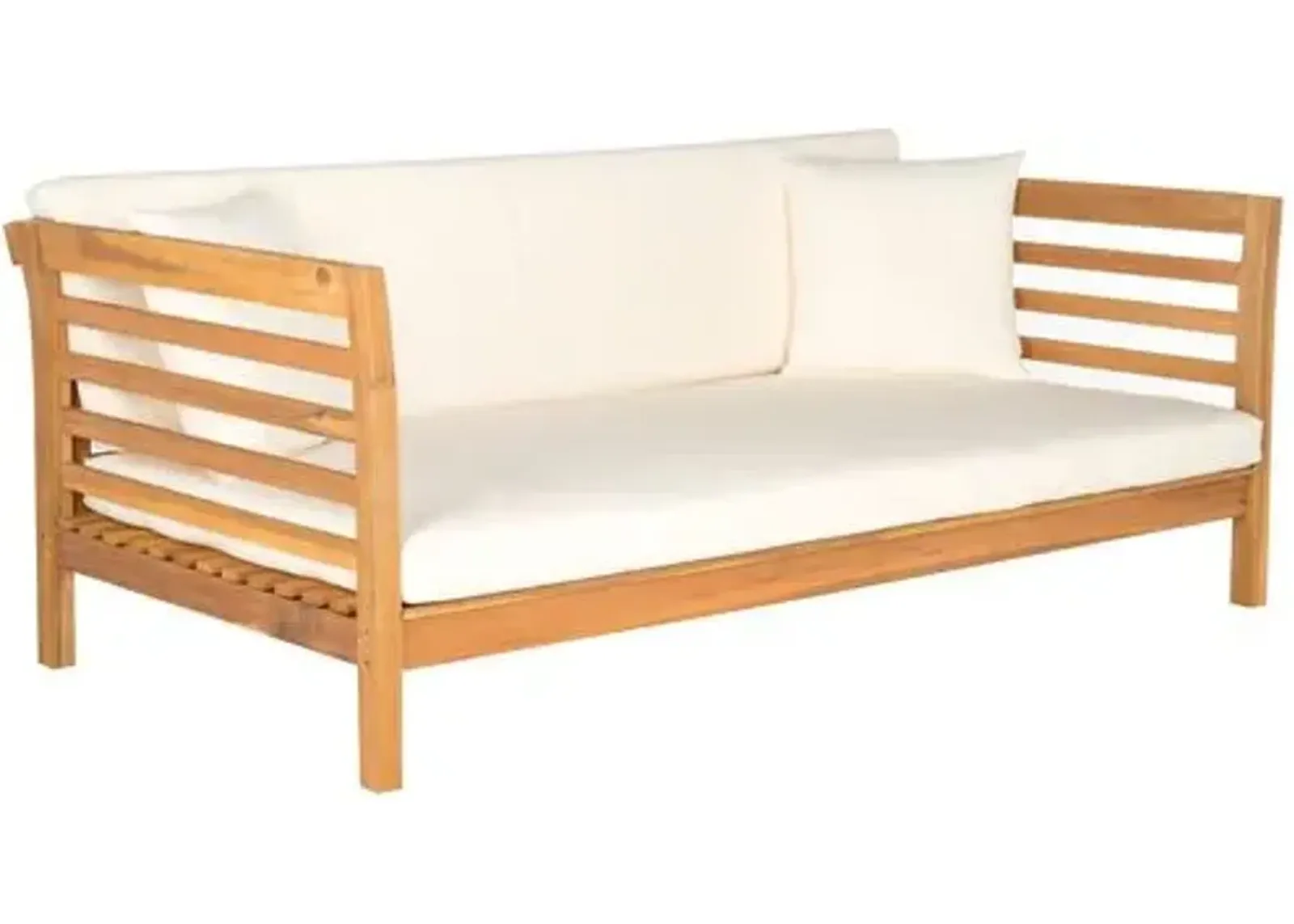 Sandy Outdoor Daybed - Natural/White - Comfortable, Sturdy