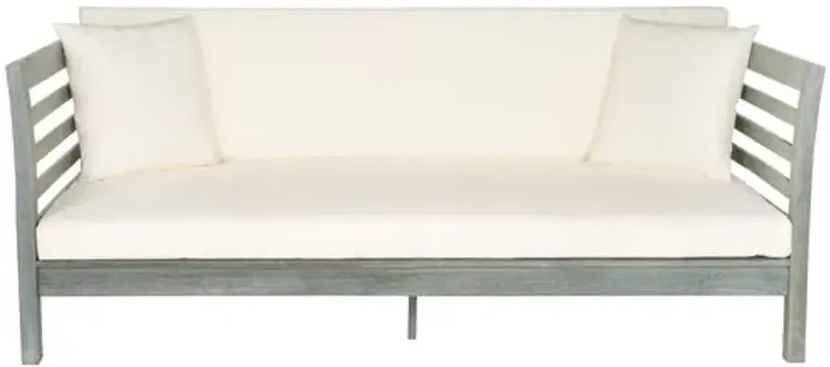 Sandy Outdoor Daybed - Gray/White - Beige - Comfortable, Sturdy