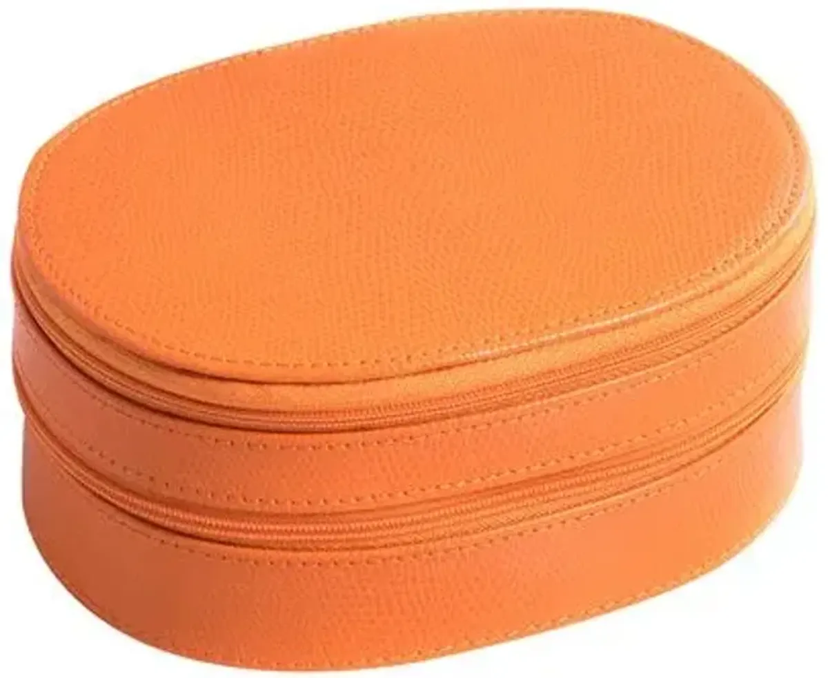 Leather Jewelry Box - Orange