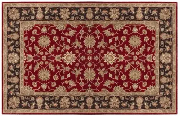 Petunia Rug - Wine/Black - Red - Red