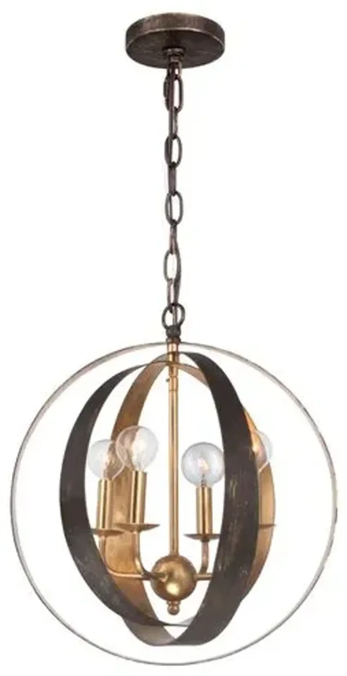 Luna Sphere Chandelier - Gold/Bronze - Crystorama