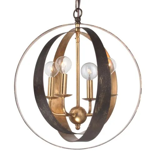 Luna Sphere Chandelier - Gold/Bronze - Crystorama