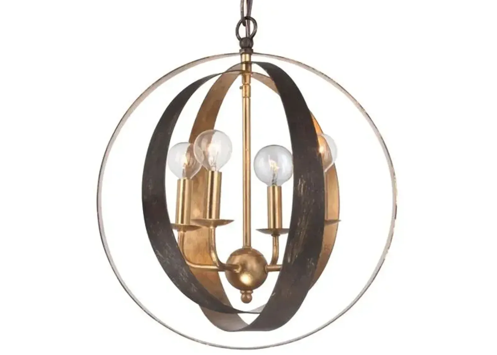 Luna Sphere Chandelier - Gold/Bronze - Crystorama