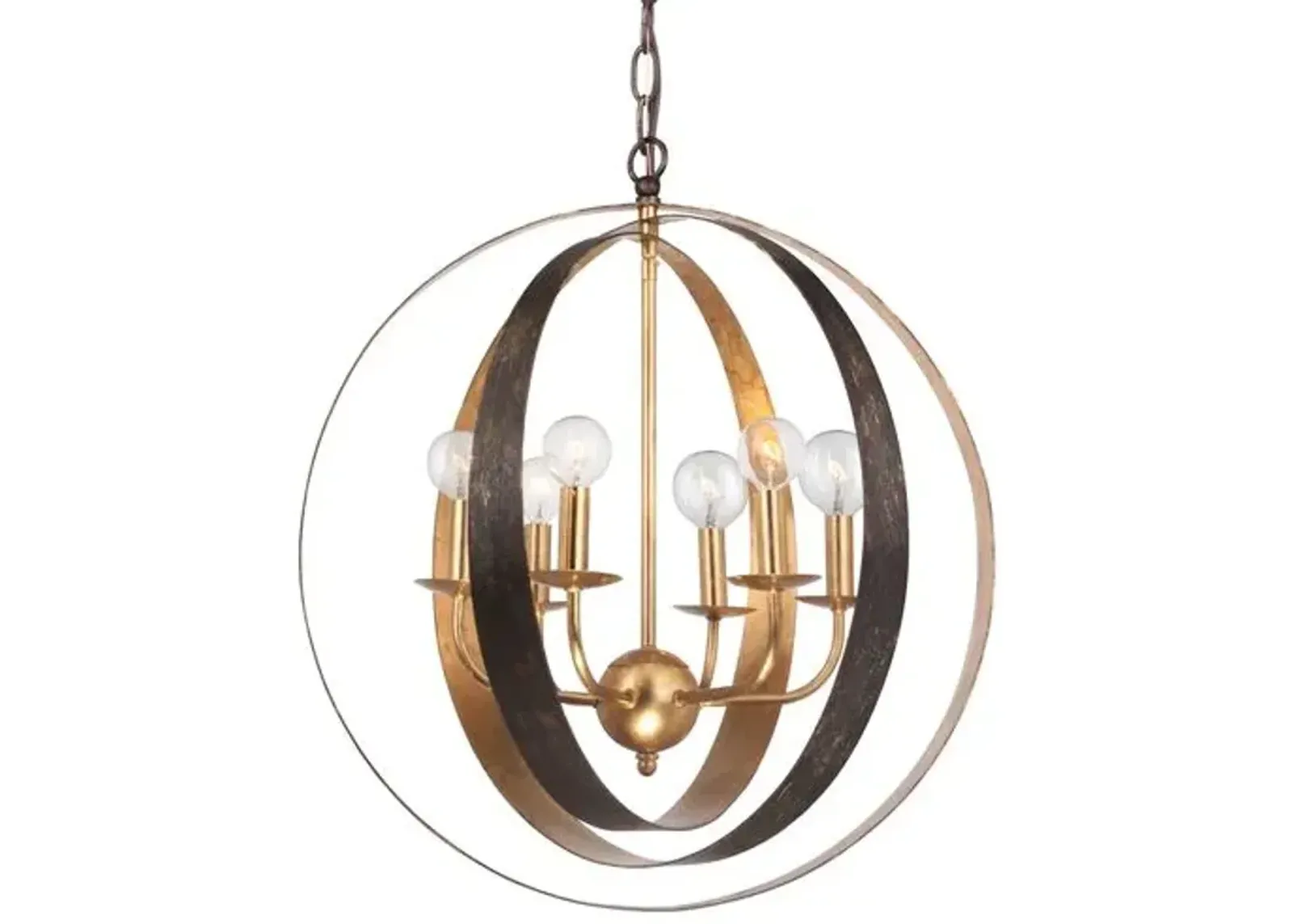 Luna Sphere Chandelier - Gold/Bronze - Crystorama