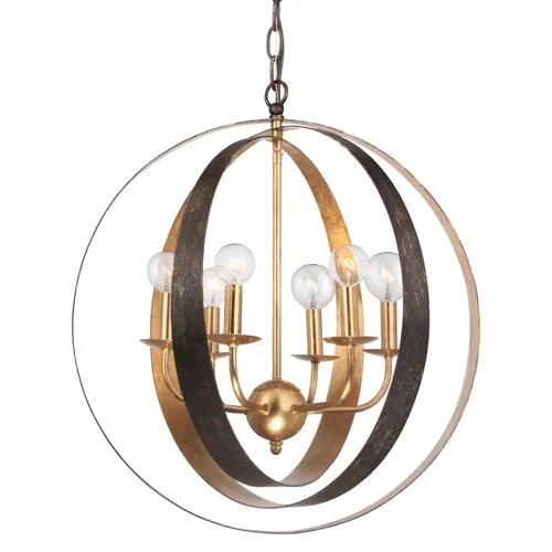 Luna Sphere Chandelier - Gold/Bronze - Crystorama