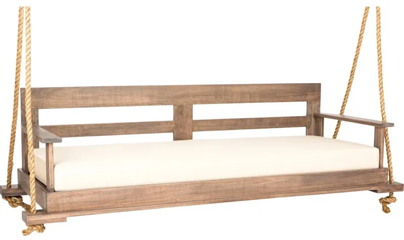Porch Swing, Weathered Brown/Cream