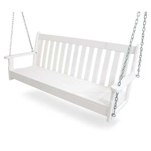 60" Outdoor Vineyard Swing - White