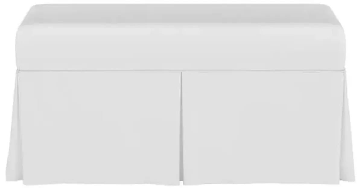 Hayworth Linen Storage Bench - Handcrafted in the USA - White