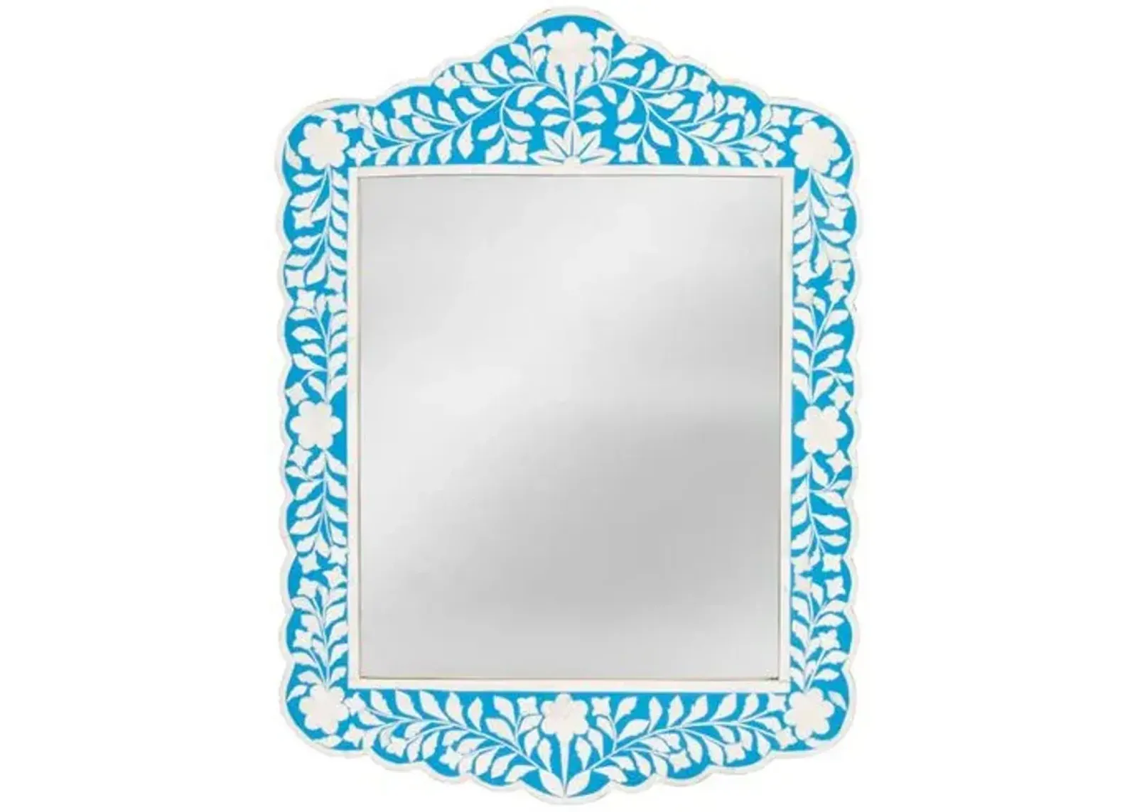 Layla Bone Inlay Wall Mirror - Handcrafted