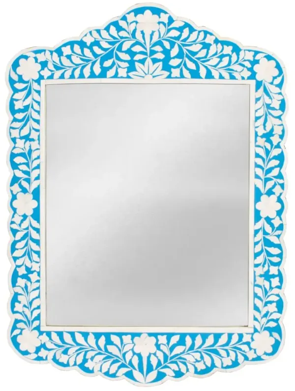 Layla Bone Inlay Scalloped Wall Mirror