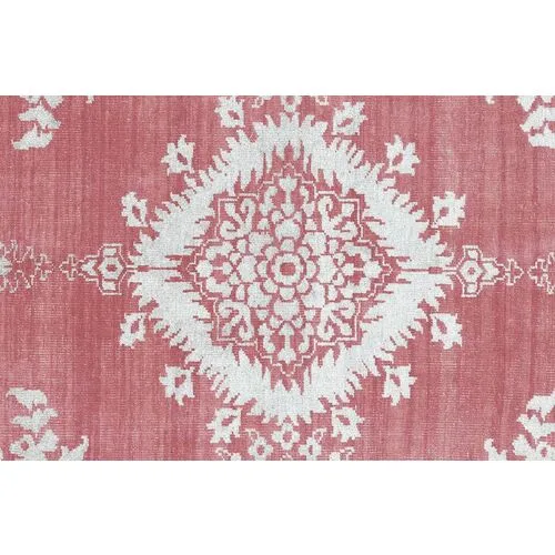 Johanna Hand-Knotted Rug - Fuchsia - Pink - Pink