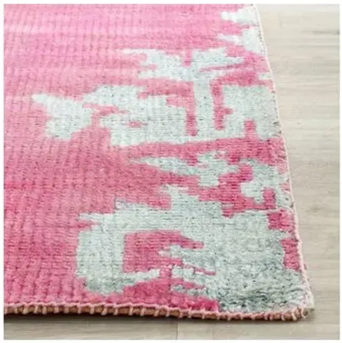 Johanna Hand-Knotted Rug - Fuchsia - Pink - Pink