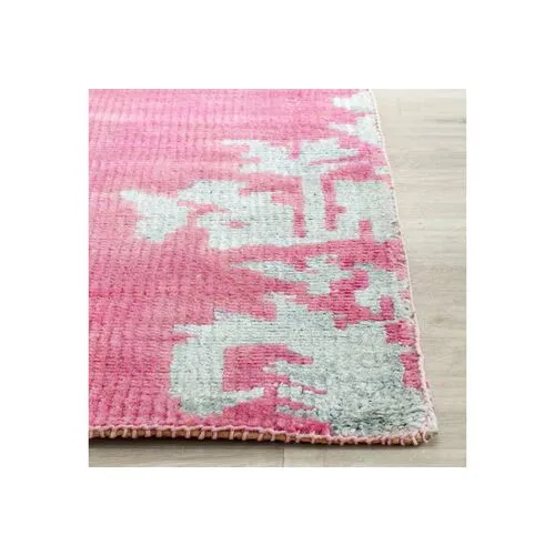 Johanna Hand-Knotted Rug - Fuchsia - Pink - Pink