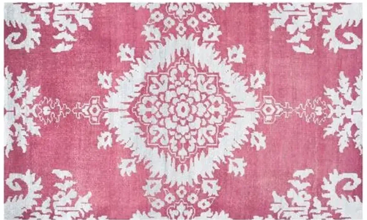 Johanna Hand-Knotted Rug - Fuchsia - Pink - Pink