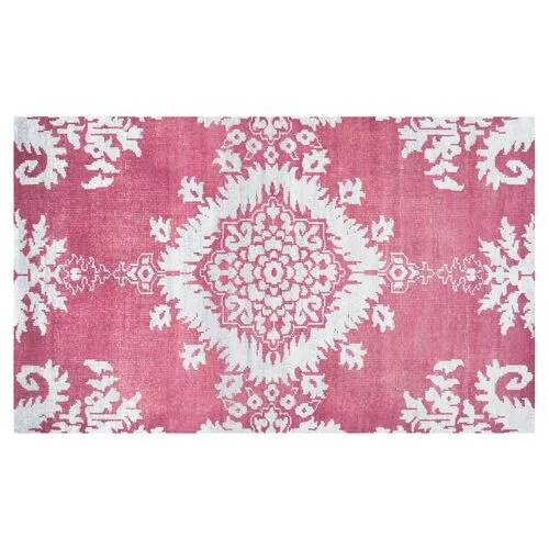 Johanna Hand-Knotted Rug - Fuchsia - Pink - Pink