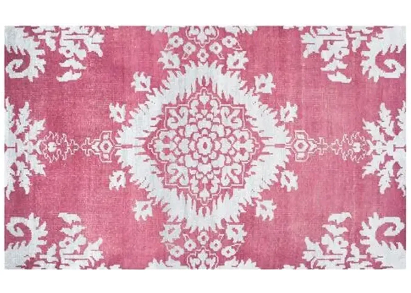 Johanna Hand-Knotted Rug - Fuchsia - Pink - Pink